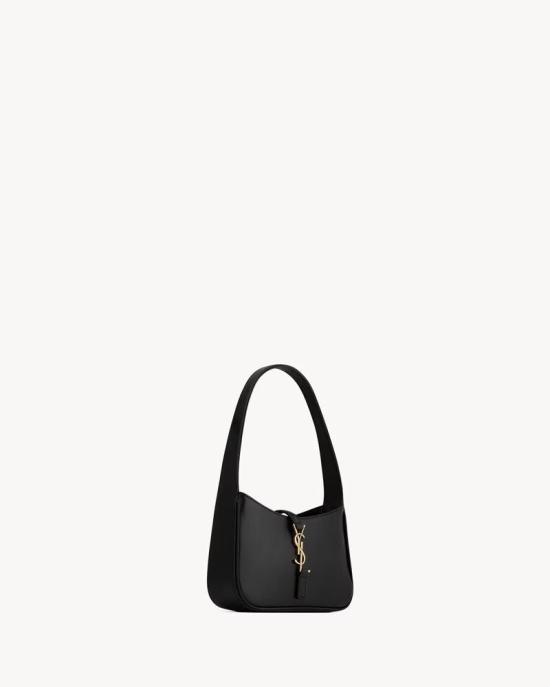 25FW 생로랑 LE 5 A 7 미니 호보백 ULT 007812 NOIR TU BLACK - SAINT LAURENT