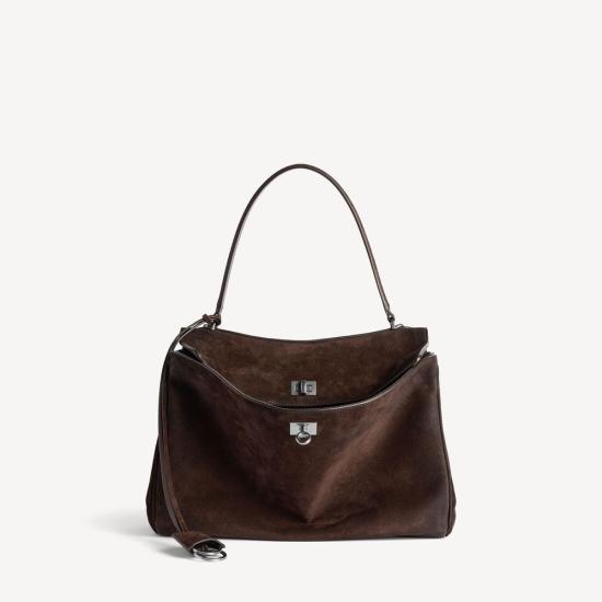 26FW 발렌시아가 숄더백 ULT 009670 MARRON TU BROWN