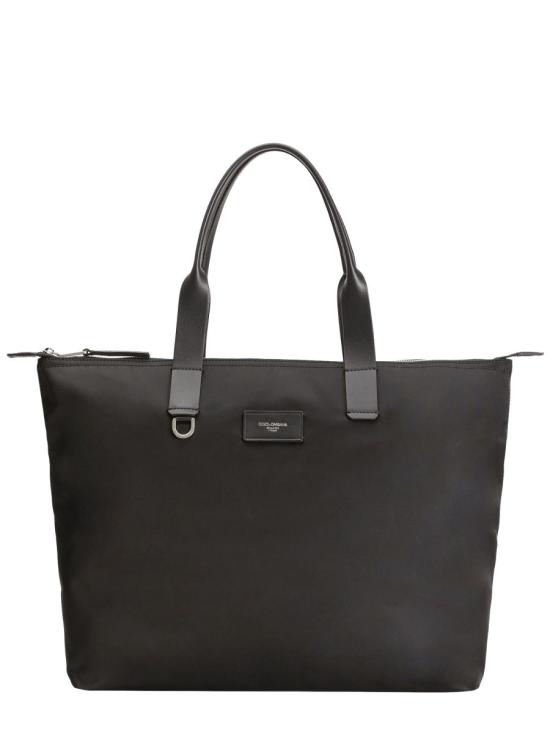 25FW 돌체앤가바나 나일론 스무스 카프스킨 쇼핑백 BM2375 AN4218B956 BLACK - DOLCE & GABBANA