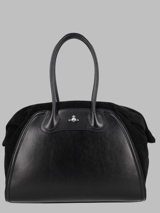 26SS 비비안웨스트우드 사피아노 레더 토트백 4701000FW C006JN401 BLACK