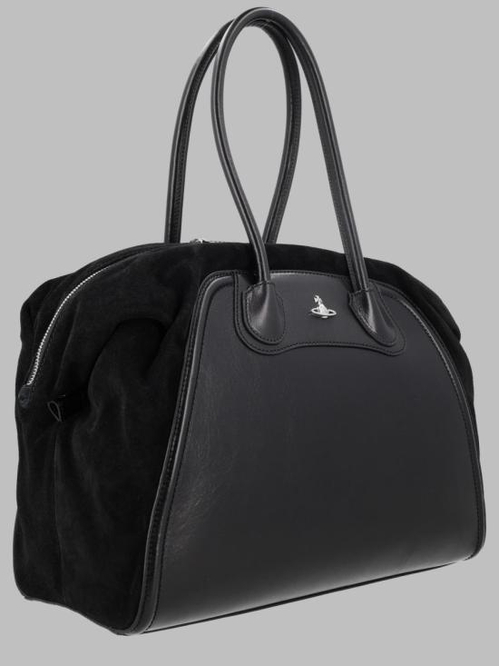 26SS 비비안웨스트우드 사피아노 레더 토트백 4701000FW C006JN401 BLACK - VIVIENNE WESTWOOD