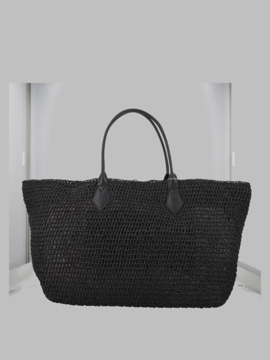 26SS 비비안웨스트우드 로고 메탈 가죽 토트백 4D01000NU W01GTN401 BLACK - VIVIENNE WESTWOOD