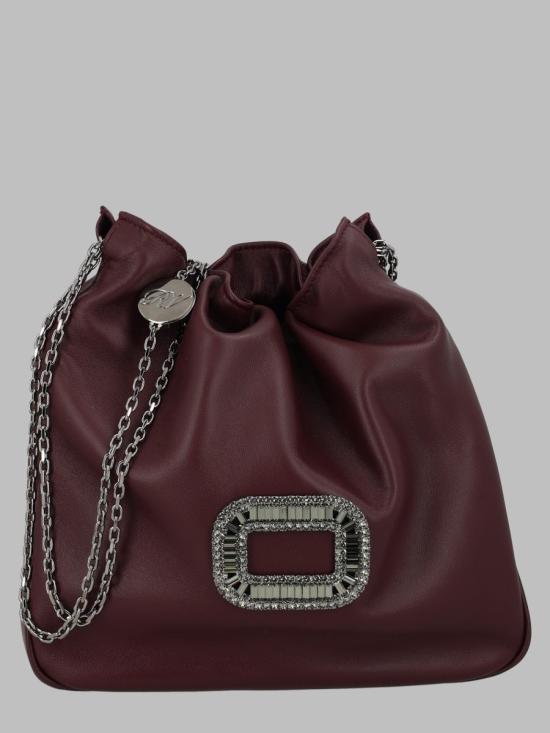 26FW 로저비비에 레더 필그림 미니백 RBWABDK0100YDR R802 BURGUNDY