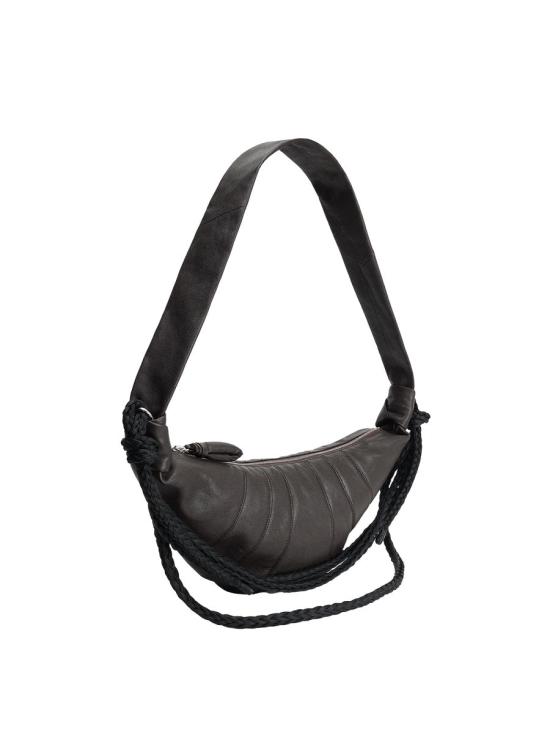 25FW 르메르 그레인드 버팔로 레더 브레이드 미디움 크루아상 백 BG0174 LL0160BR449 BROWN