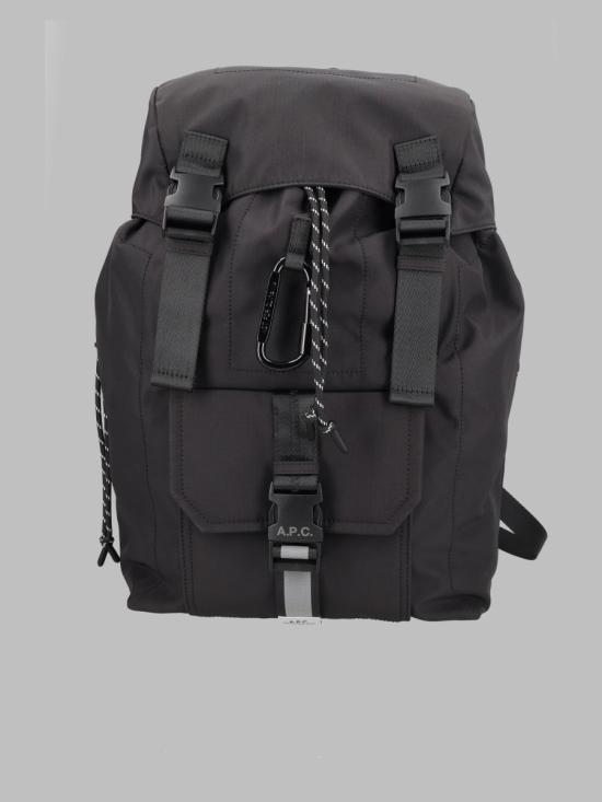 26FW 아페쎄 로고 프린트 버클 플랩 백팩 PAAGE H62631 LZZ BLACK