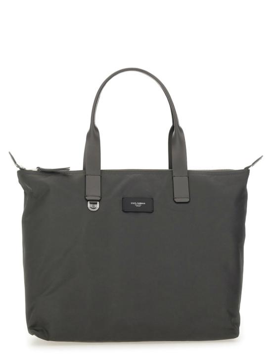 25FW 돌체앤가바나 나일론 스무스 카프스킨 쇼핑백 BM2375 AN4218B848 GRAY - DOLCE & GABBANA