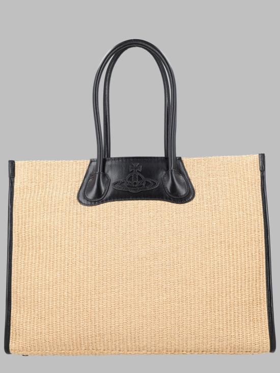 26SS 비비안웨스트우드 엠보싱 오르브 로고 토트백 4D01000LU W01D0B402 BEIGE