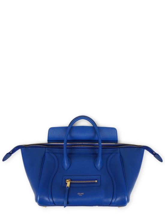 26SS 셀린느 스몰 뉴 러기지백 서플 샤이니 램스킨 124213GW2 GFU9 BLUE - CELINE
