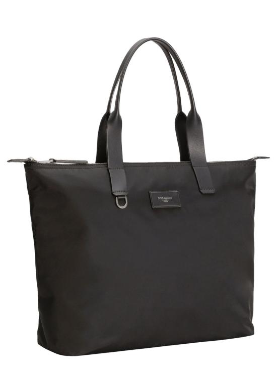 25FW 돌체앤가바나 나일론 스무스 카프스킨 쇼핑백 BM2375 AN4218B956 BLACK