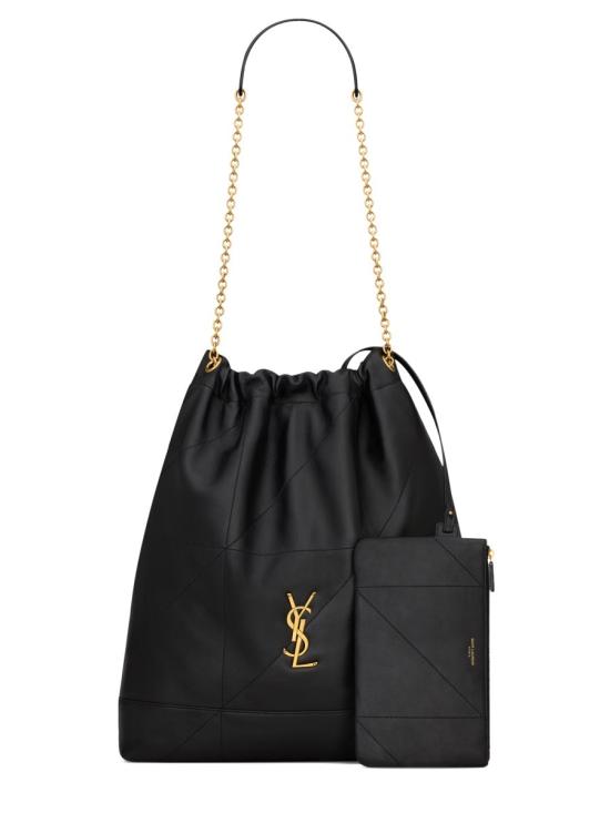 25FW 생로랑 제이미 라지 포숑 램스킨 828350 AAB321000 BLACK - SAINT LAURENT