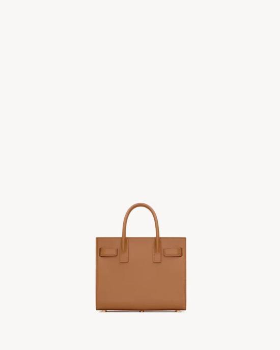  생로랑 삭 드 주르 나노 레더 토트 백 ULT 007843 CAMEL TU - SAINT LAURENT
