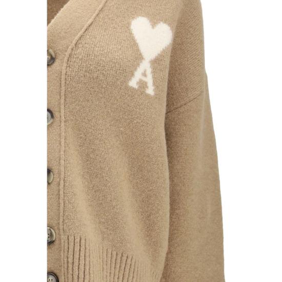 26FW 아미 가디건 AMUKC365KN0135A278BB BEIGE - AMI