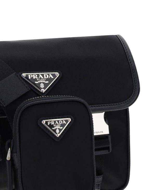 26FW 프라다 리나일론 앤 사피아노 레더 숄더백 2VD034VXOP2DMH BLACK - PRADA