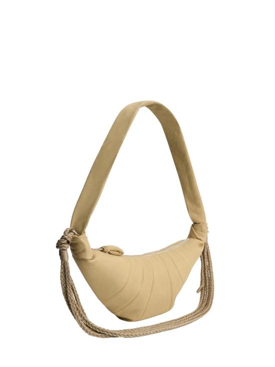 25FW 르메르 그레인드 버팔로 레더 브레이드 미디움 크루아상 백 BG0174 LL0160BG225 BEIGE