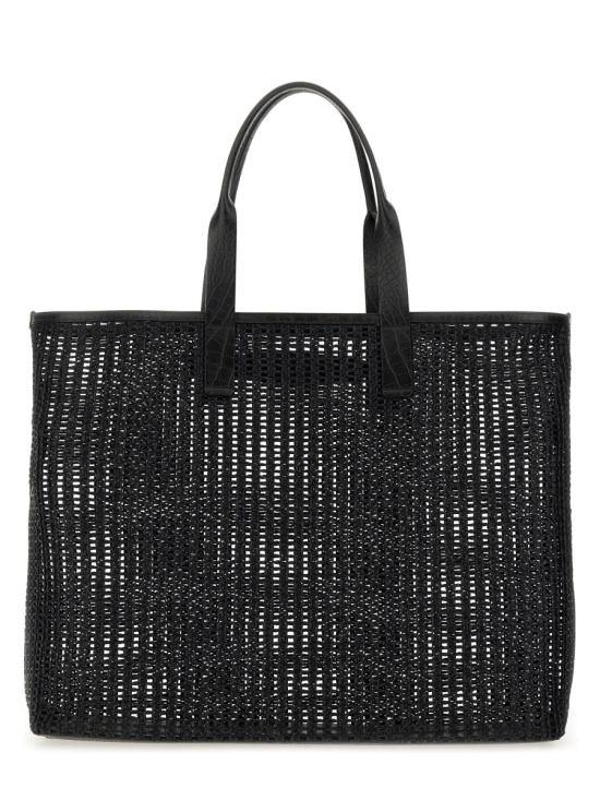  돌체앤가바나 Woven mesh and calfskin 쇼퍼백 BM2453 A9O948B956 BLACK - DOLCE & GABBANA