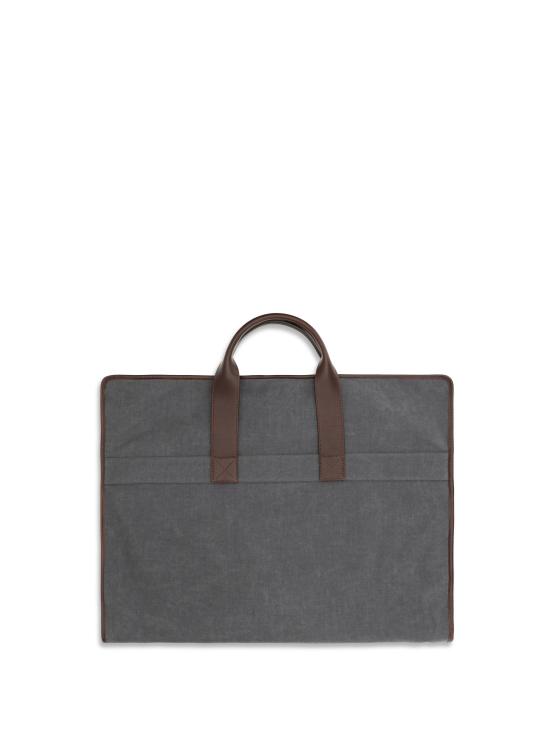 26SS 브루넬로 쿠치넬리 카프스킨 슈트 케이스 MWN4CU390 CAW48 GRAY - BRUNELLO CUCINELLI