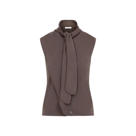 26FW 르메르 민소매 티셔츠 PO0053 LK1063 BR310 SHITAKE - LEMAIRE