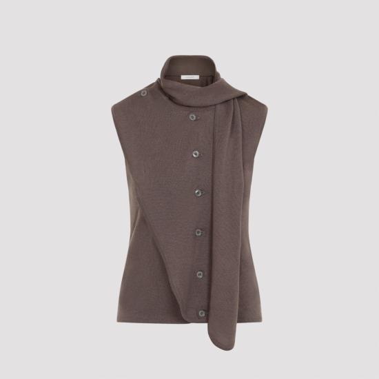 26FW 르메르 민소매 티셔츠 PO0053 LK1063 BR310 SHITAKE - LEMAIRE
