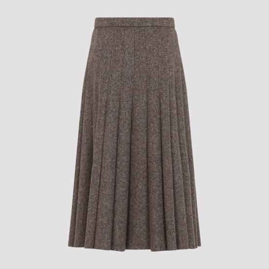 26FW 브루넬로 쿠치넬리 미디 스커트 MD002G4092 C002 MORO - BRUNELLO CUCINELLI