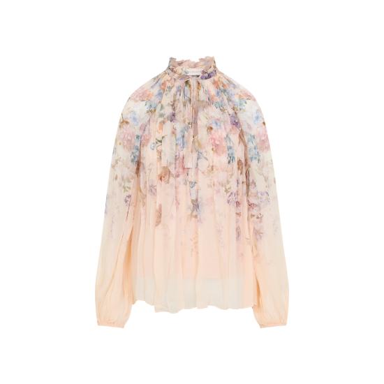 26FW 짐머만 블라우스 0991TF261 PEFL PEACH FLORAL - ZIMMERMANN