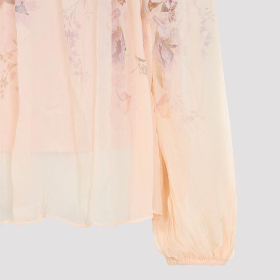 26FW 짐머만 블라우스 0991TF261 PEFL PEACH FLORAL - ZIMMERMANN