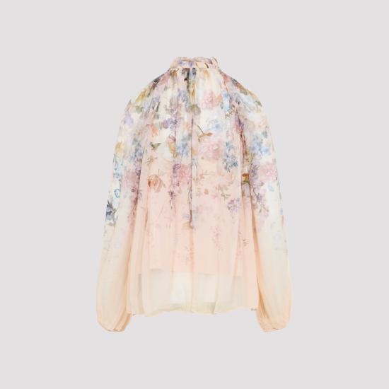 26FW 짐머만 블라우스 0991TF261 PEFL PEACH FLORAL - ZIMMERMANN