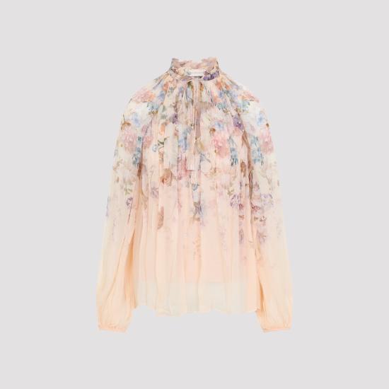 26FW 짐머만 블라우스 0991TF261 PEFL PEACH FLORAL - ZIMMERMANN