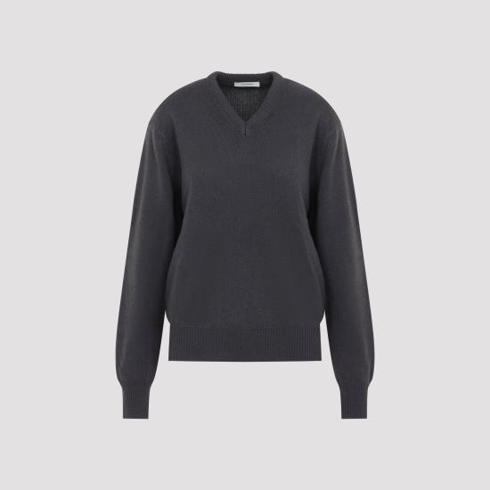26FW 르메르 캐시미어 브이넥 스웨터 PO0044 LK1062 BK502 STONE