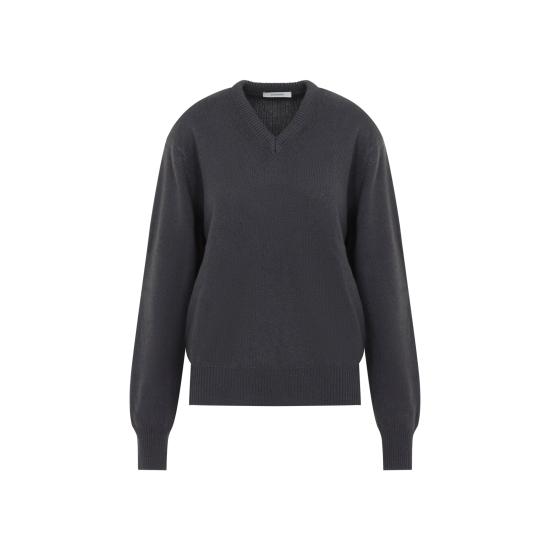 26FW 르메르 캐시미어 브이넥 스웨터 PO0044 LK1062 BK502 STONE - LEMAIRE