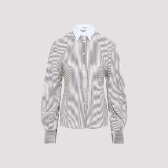 26FW 브루넬로 쿠치넬리 셔츠 MG711M1Q16 C003 BIANCO CABERNET - BRUNELLO CUCINELLI