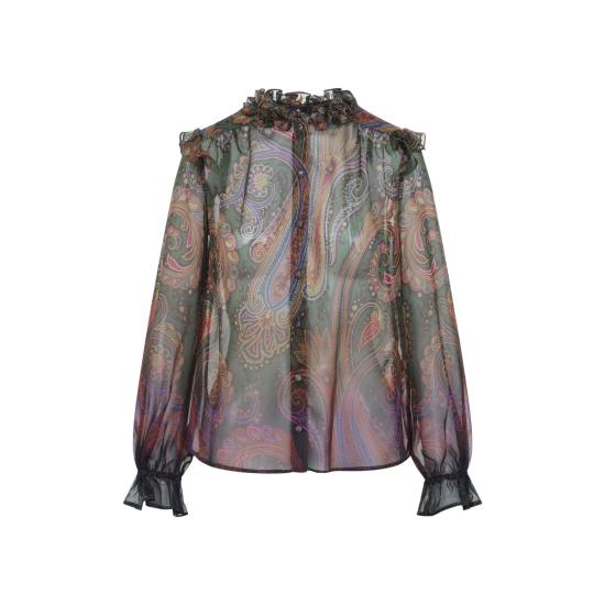 26FW 에트로 블라우스 WRIA0078 99SP12B X0893 GREEN - ETRO