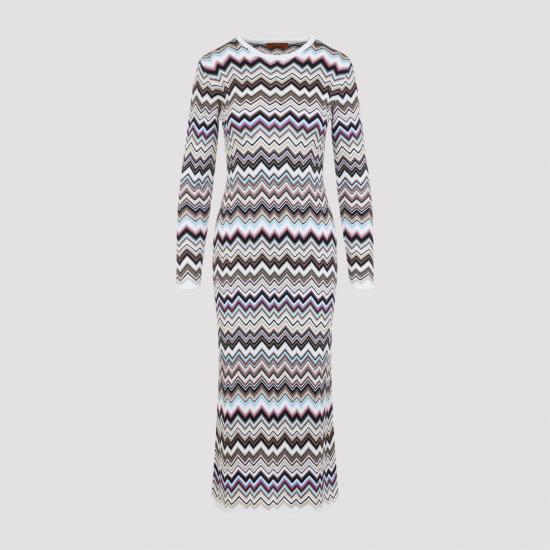 26FW 미소니 롱 원피스 DS26WG28 BK01K0 SMSPL MULTICOLOR - MISSONI
