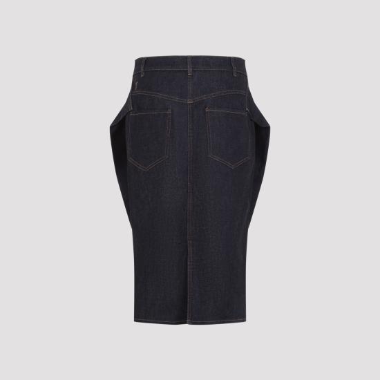 26FW 자크뮈스 데님 펜슬 스커트 데님 펜슬 스커트 SKW00701AD00041 390 DARK NAVY - JACQUEMUS
