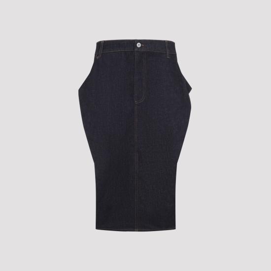 26FW 자크뮈스 데님 펜슬 스커트 데님 펜슬 스커트 SKW00701AD00041 390 DARK NAVY - JACQUEMUS