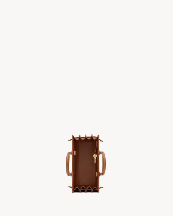  생로랑 삭 드 주르 나노 레더 토트 백 ULT 007843 CAMEL TU - SAINT LAURENT