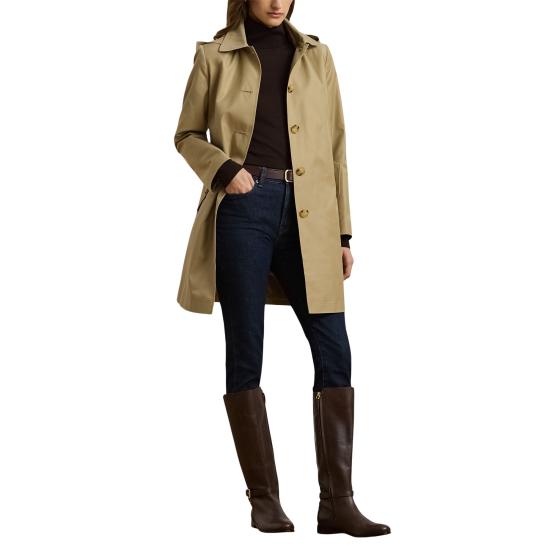 26FW 랄프 로렌 발수 코튼 후디드 코트 297967121002 BIRCH TAN - RALPH LAUREN