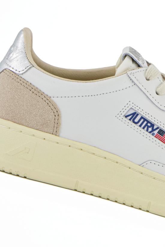 26FW 오트리 메달리스트 로우 레더 스니커즈 AULWLS74 WHT SILVER - AUTRY