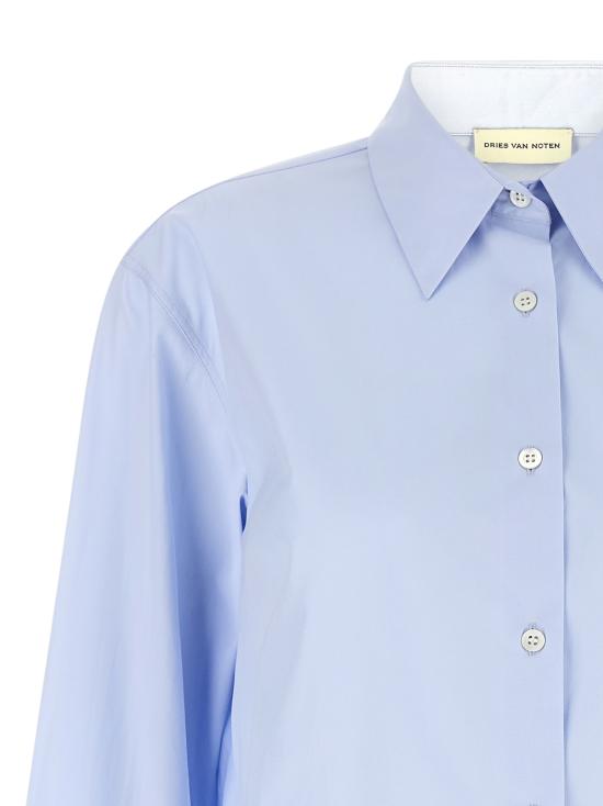 26FW 드리스 반 노튼 셔츠 2620107414445514 Light Blue - DRIES VAN NOTEN
