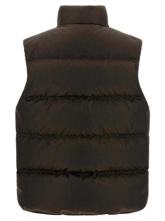 26FW 프라다 로고 플라크 리나일론 조끼 로고 플라크 리나일론 조끼 292390SOOO1WQ8F0324 Brown - PRADA