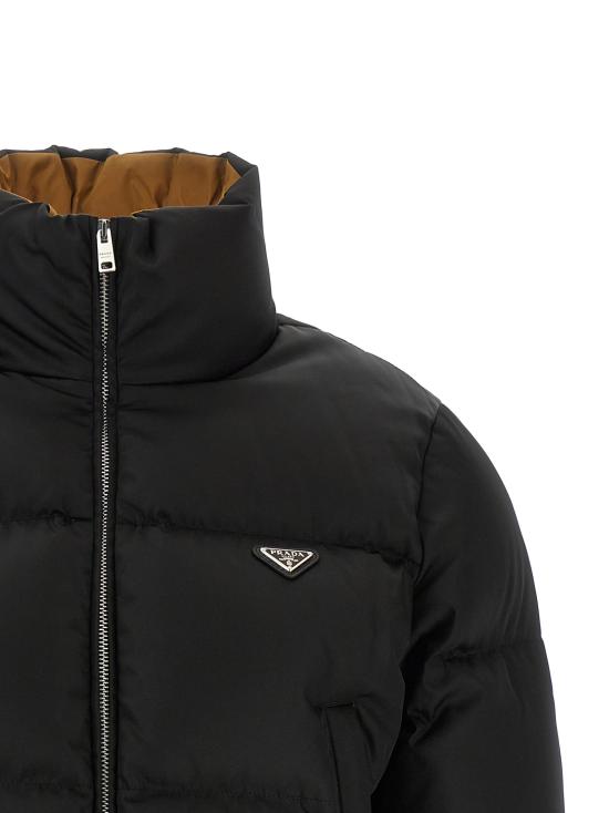 26FW 프라다 크롭 리나일론 다운 재킷 29D056SOOO1WQ8F0002 Black - PRADA