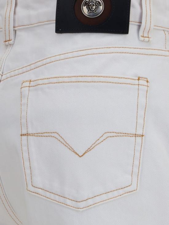 26FW 베르사체 데님 팬츠 1025668 1A186521D660 WHITE - VERSACE