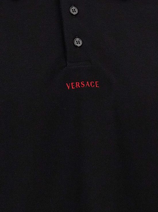 26FW 베르사체 폴로 티셔츠 1026007 1A186881B000 BLACK - VERSACE
