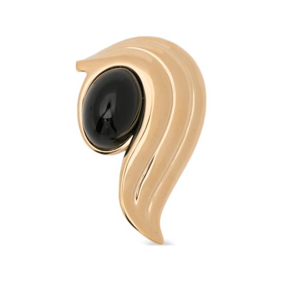 26FW 살바토레 페라가모 브로치 761033 0798483 OROBK GOLD BLACK