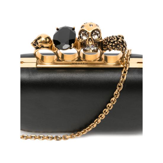26FW 알렉산더 맥퀸 클러치/파우치 850311 1AAJD 1000 GOLD BLACK - ALEXANDER MCQUEEN