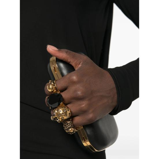 26FW 알렉산더 맥퀸 클러치/파우치 850311 1AAJD 1000 GOLD BLACK - ALEXANDER MCQUEEN
