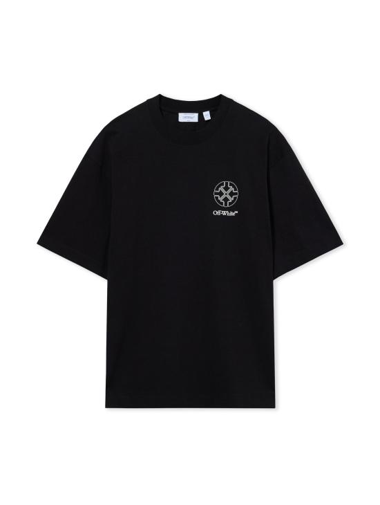 26FW 오프화이트 반팔 티셔츠 44MAA120F26J01E 001 BLACK