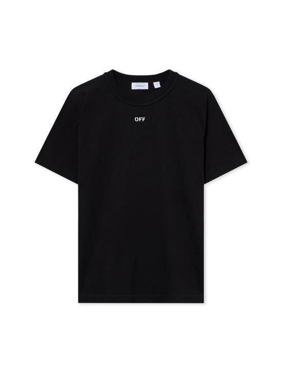 26FW 오프화이트 반팔 티셔츠 44MAA16MF26J002 001 BLACK