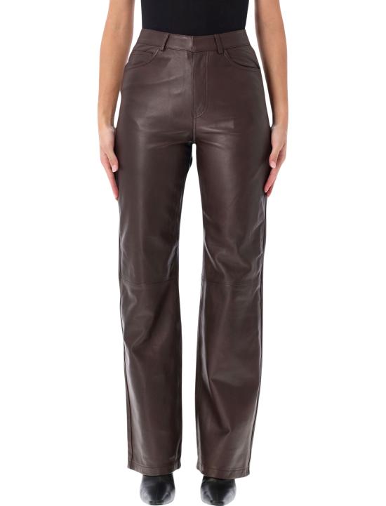 26FW 로테이트 가죽 팬츠 1170121667 MOLE BROWN