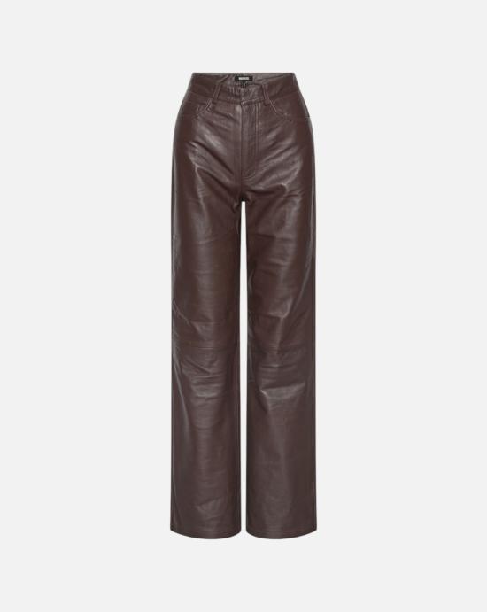 26FW 로테이트 가죽 팬츠 1170121667 MOLE BROWN