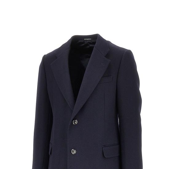 26FW 엠포리오 아르마니 코트 EM007141TE23195 Blue - EMPORIO ARMANI